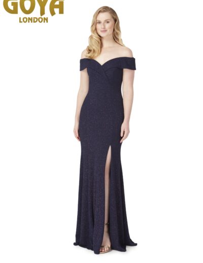 Bardot sparkly prom dress