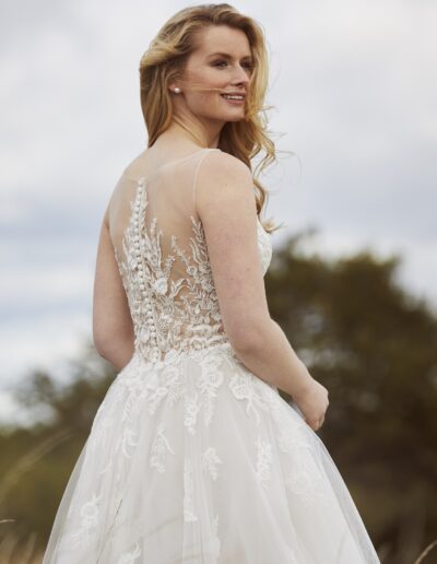 wedding dress beaded ballgown full-skirt tulle lace