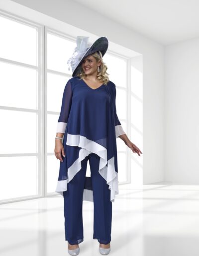 mother-of-the-bride trouser outfit navy